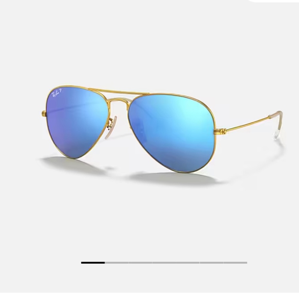 Ray Ban aviator blue lens sunglasses
